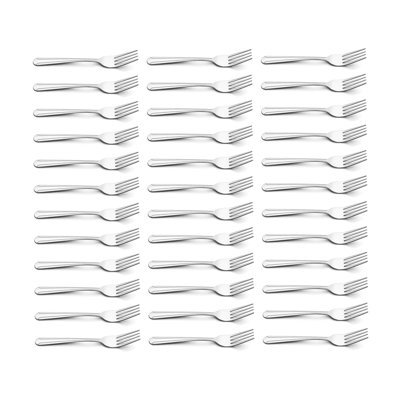  8.2-inch Stainless Steel Silverware, 36-piece Dinner Fork Set, Mirror Polished, Dishwasher Safe, For Home, Kitchen Or Restaurant
