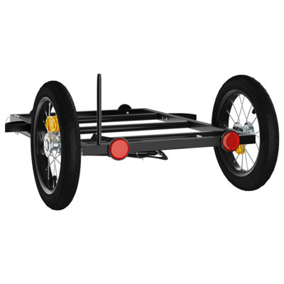 vidaXL Bike Trailer Black Iron