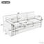 Canapé confortable en chenille 3 places avec coussins double couche et conception ergonomique pour un confort ultime dans les salons-524420694