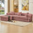 Modular Corduroy 3-Seat Sofa L Shaped Couch With Foldable Doublelayered Seat Cushion For Apartment-Compression Sofa In Box-1923981710