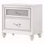 Table de chevet 2 tiroirs blanche