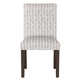 Clary Cotton Upholstered Parsons Chair in Beige/Brown