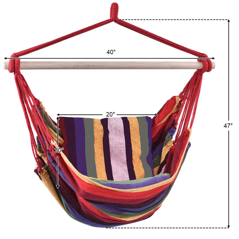 Chaise hamac Ladue, Rouge