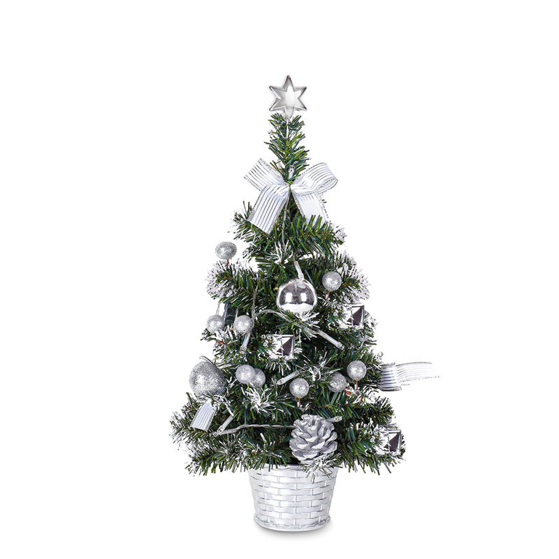 Mini arbre de Noël artificiel 40CM pré-éclairé, 17,7 pouces