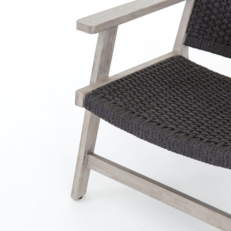 Outdoor Lounge Chair, Gray/Black