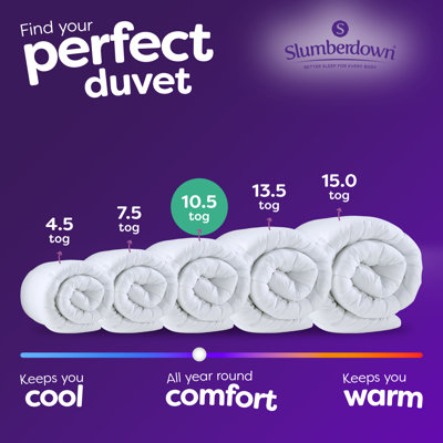 Slumberdown Climate Control Duvet – 10.5 Tog, Temperature Regulating, Hypoallergenic, Machine Washable