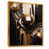 Toile avec cadre flottant or