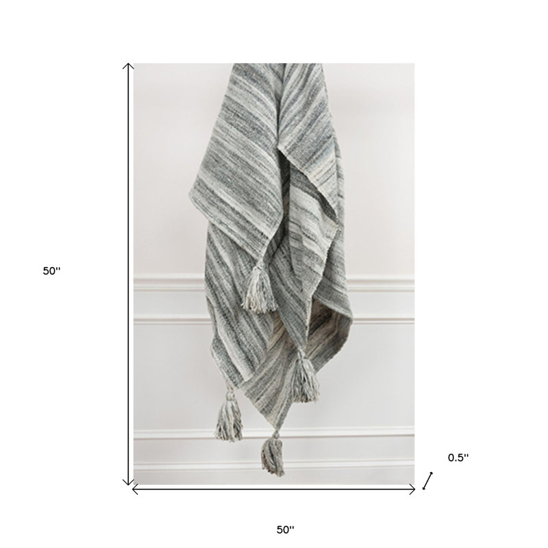 Jeté 100% polyester tissé gris