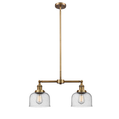 Grand pavillon cloche de 8 po à 2 lumières de 21 po