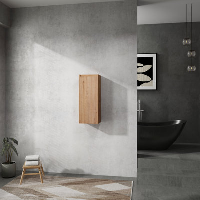 12" Bathroom Side Cabinet, Wall Mounted, For A Captivating Bath Contemporary Smooth Ornament