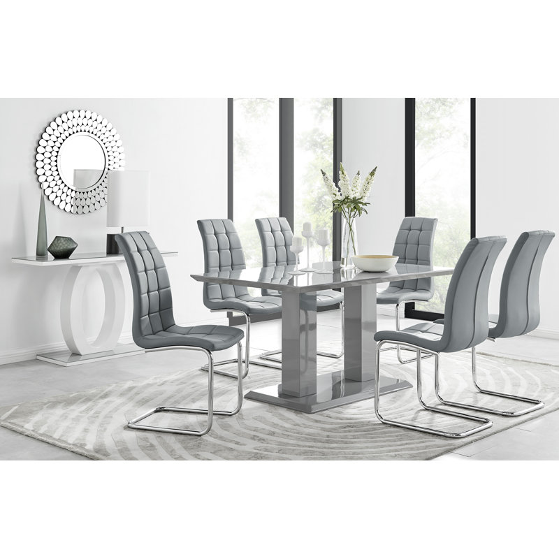 Ensemble de table de salle à manger Eubanks, gris, gris