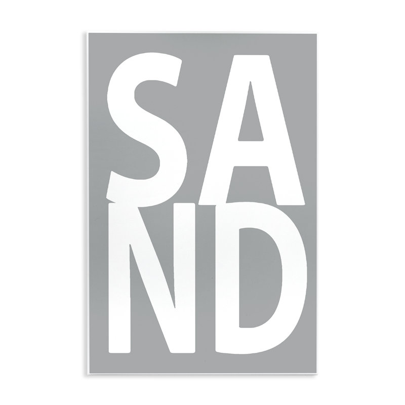 «Sand Sand» sur plaque murale grise par Jamie MacDowell, H 15 po x l 10 po