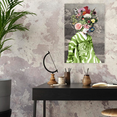 «A Summer Geisha Elegant Vintage Portrait Spring», art mural