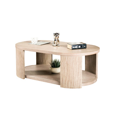 Table basse ovale 1Pc avec roulettes attachées