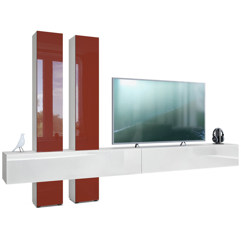 Ajo TV Stand, Bordeaux/White