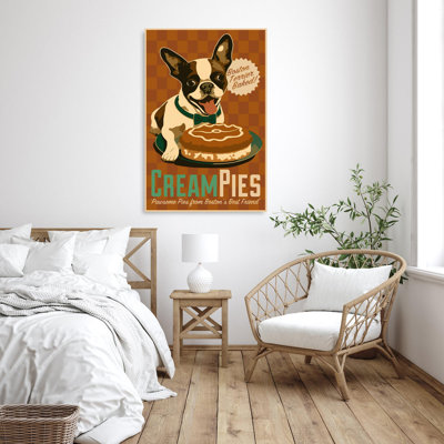 Boston Terrier au four - 1 pièce, rectangle Boston Brier sur toile, impression
