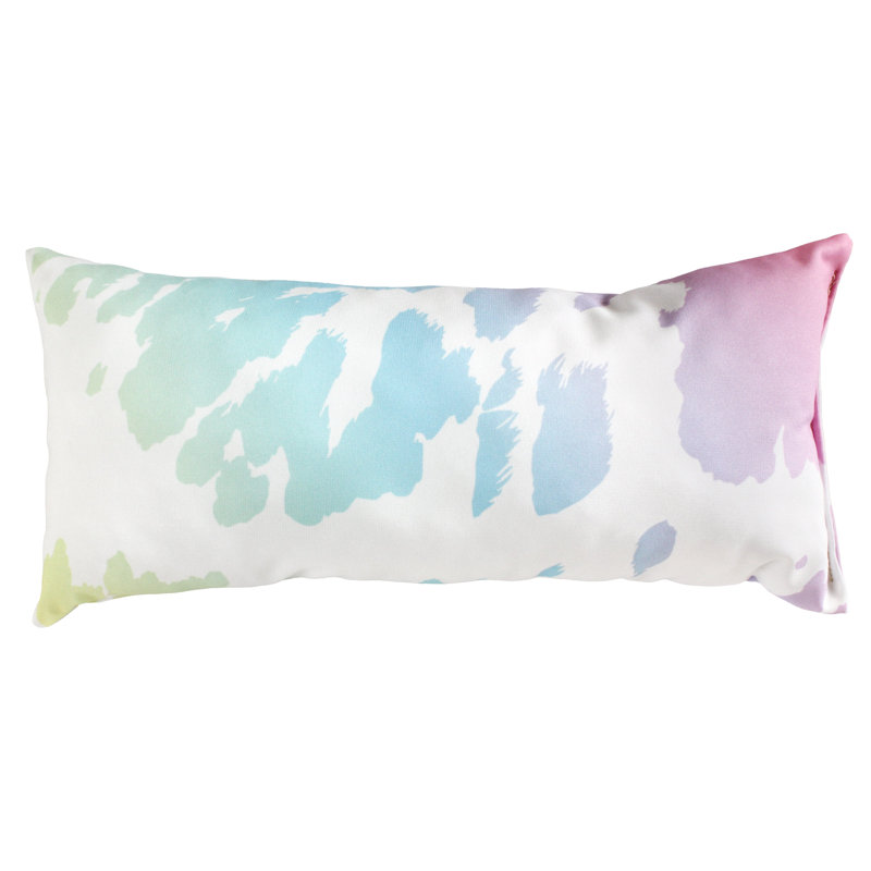 Animal Print Reversible Throw Pillow, Pastel Gradient