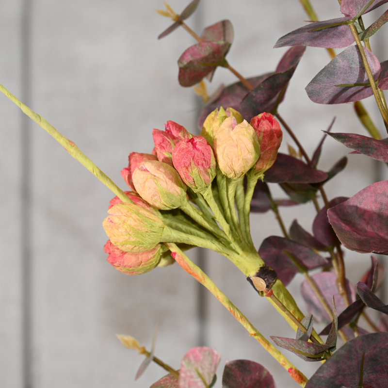 Arrangement floral artificiel en forme de grappe d'eucalyptus 36 po 36 po