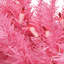 Couronne de Noël artificielle épinette rose 36 po avec lumières roses