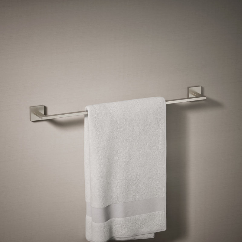 Square Towel Bar, 24"W, Vibrant Brushed Nickel