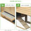 Poulet compact en bois 59 po - 2 portes, nichoir, plateau amovible pour coureurs Scaly Cr Run: construction, confort