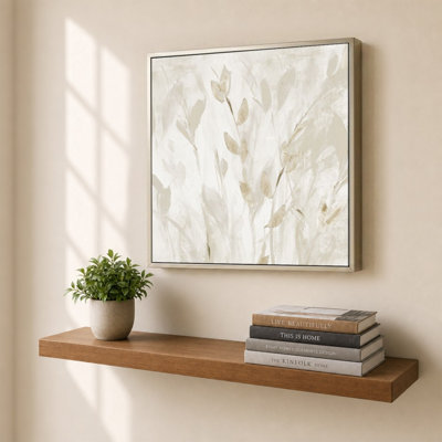 «Misty Taupe Leaves II» par Lanie Loreth - impression sur toile