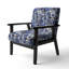 Chaise d'appoint florale Cobalt-6885794