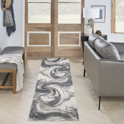 Tapis d'intérieur moderne ivoire Nourison Astra