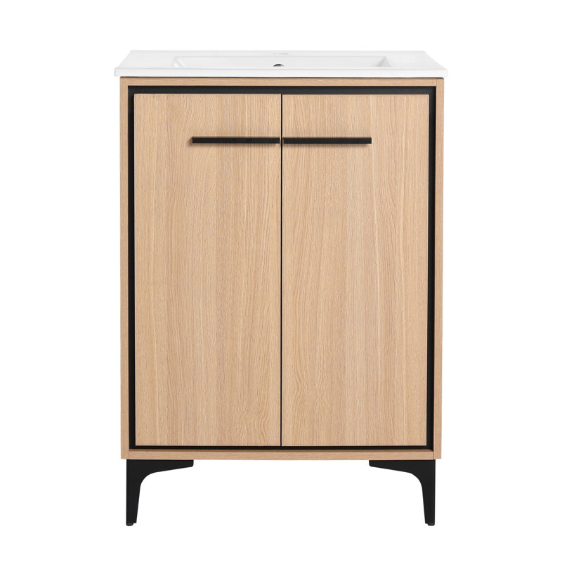 Meuble-lavabo 24 po avec lavabo en céramique 24 po