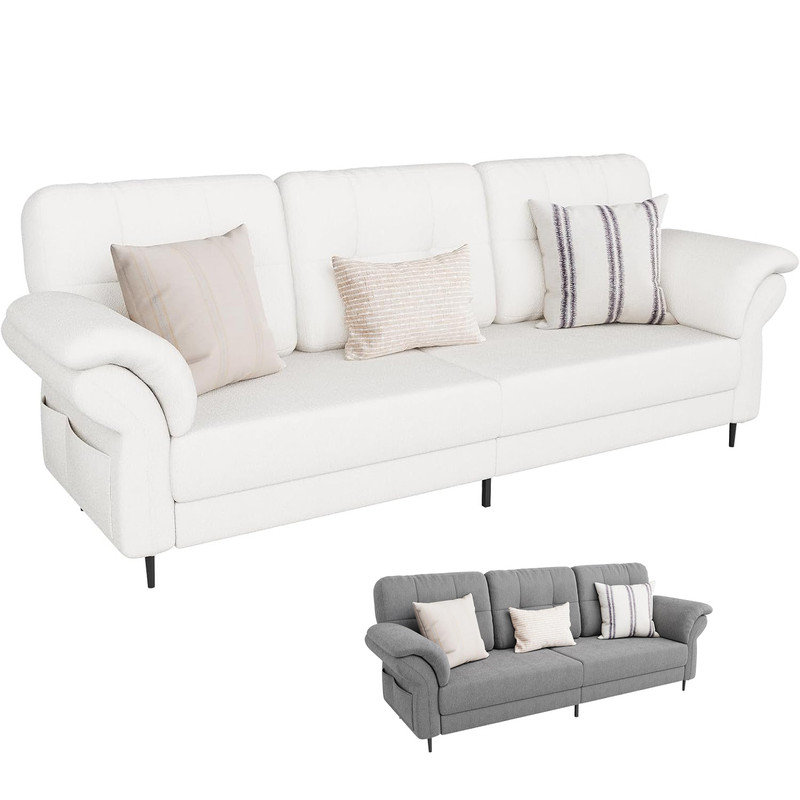 Canapé 83,5 po 83,5 po, Blanc