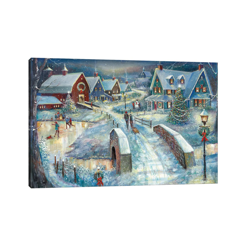 Home for the Holiday par Ruane Manning - reproduction d'art, Aucun mat, Toile tendue, H 8 po x l 12 po x P 0,75 po