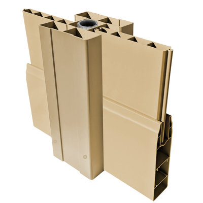 Clôture en vinyle kaki de H 60 po x l 96 po avec 1 panneau (s) inclus