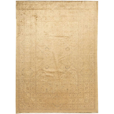 Silk Oriental Area Rug in Beige