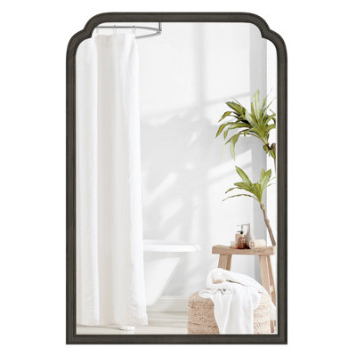 Ancalin Solid Wood Arched Wall Mirror