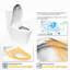 Heated Bidet Seat - Side Knob Adjustable, Water Control, Automatic Lid Open Smart Toilet With Functions Adjustable Temp, , Lid, White