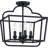 Blanche 4-Light Matte Black Semi-Flush Mount Light