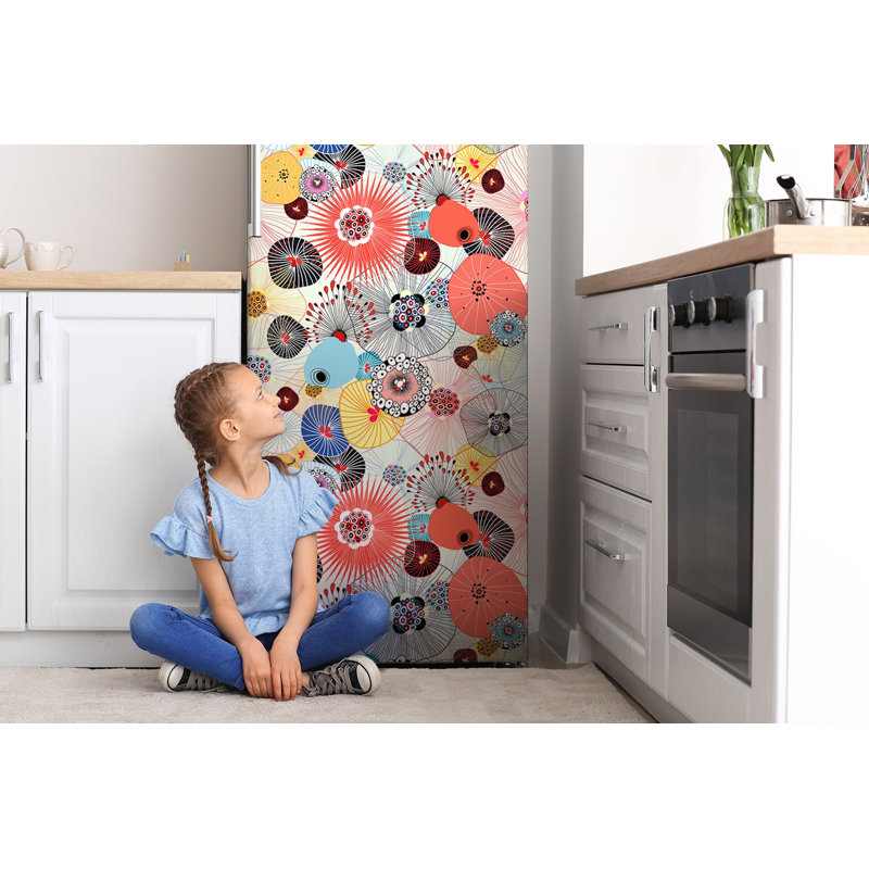 Plants & Flowers Door Decal, 205'' H x 60'' W 