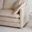 Ensemble de canapé de 3, 1 + 1 + 3 sièges, ensemble de canapé de salon, fauteuil d'appoint, causeuse et canapé à trois places, ensemble de canapés à accoudoirs ronds de style moderne 3 pièces, chenille beige