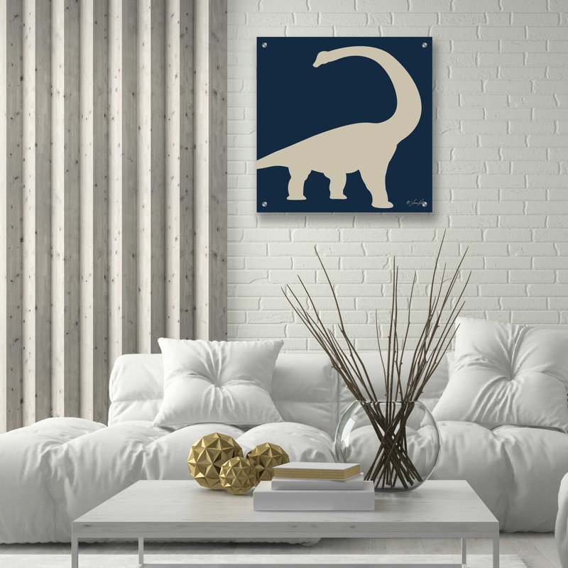«Dino II» par Lauren Rader, art mural en verre acrylique, H 24 po x l 24 po x P 0,2 po