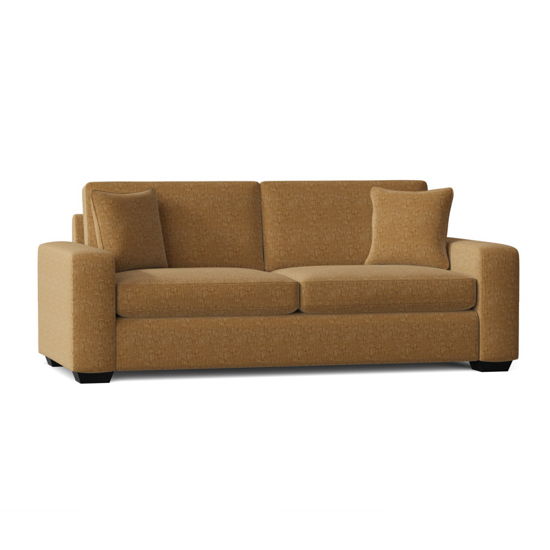 Anastase Upholstered 87'' Sleeper Sofa, Espresso, Entice Graphite