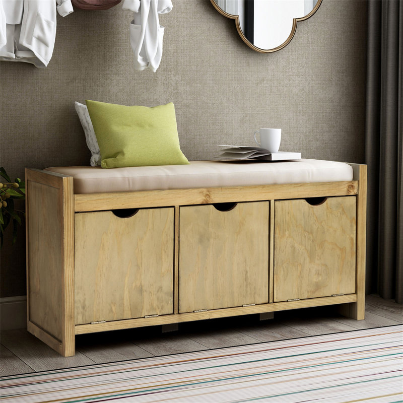 Banc de rangement Adelaja, Brun