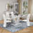 Dining Table set with PU Leather Upholstered Chairs-960087920-960087933