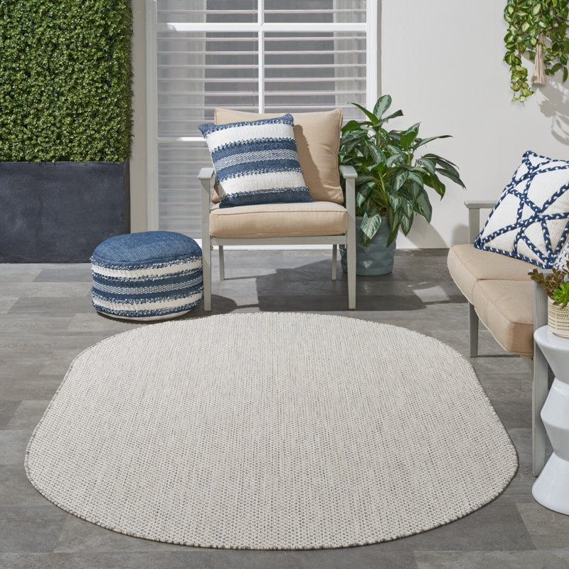Anastasia Geometric Indoor / Outdoor Rug, Oval 5' x 8'