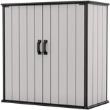 Keter Premier Tall 4.6x5.6 ft. Vertical Resin Outdoor Storage Shed for Patio Furniture and Tools