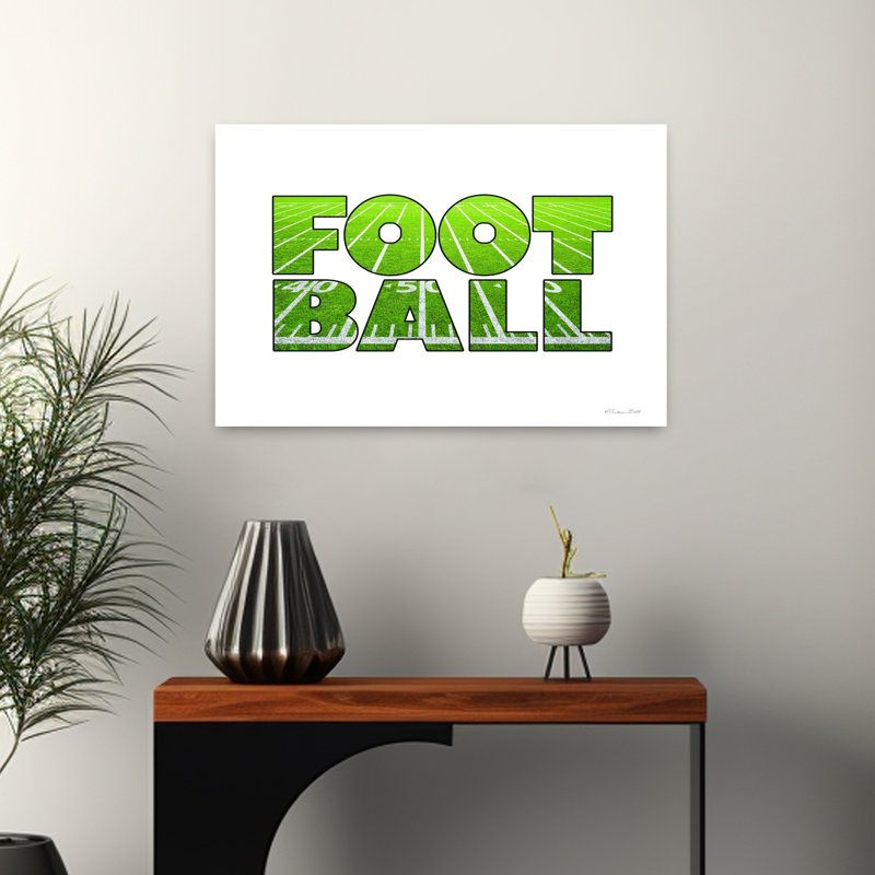 Football Field Contemporary Wall Art Print, 40.64cm H x 60.96cm W