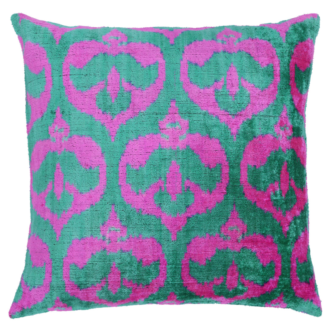 Silk/Velvet Throw Square Pillow Cover & Insert Canvello