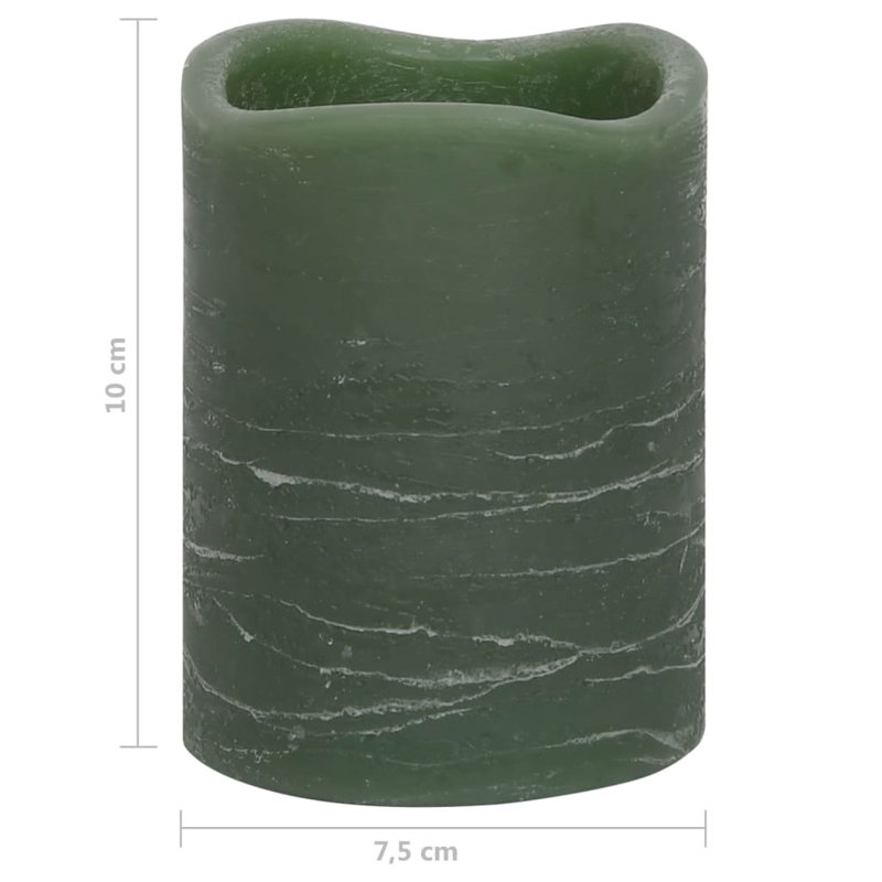 Flameless LED Candles with Remote Control Warm White, Green