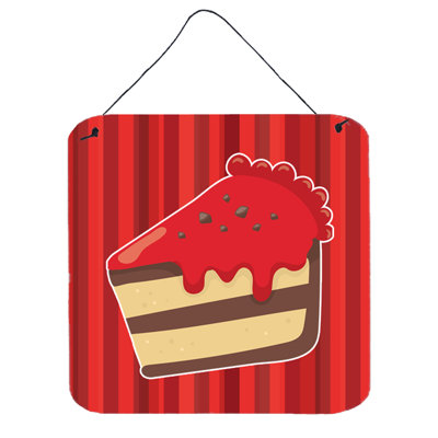 Décoration murale en aluminium rouge gâteau de noël
