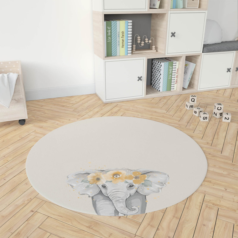 Elephant Kids Play Mat, Ivory