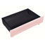 Lit plateforme tapissier grand avec deux tiroirs - Rose